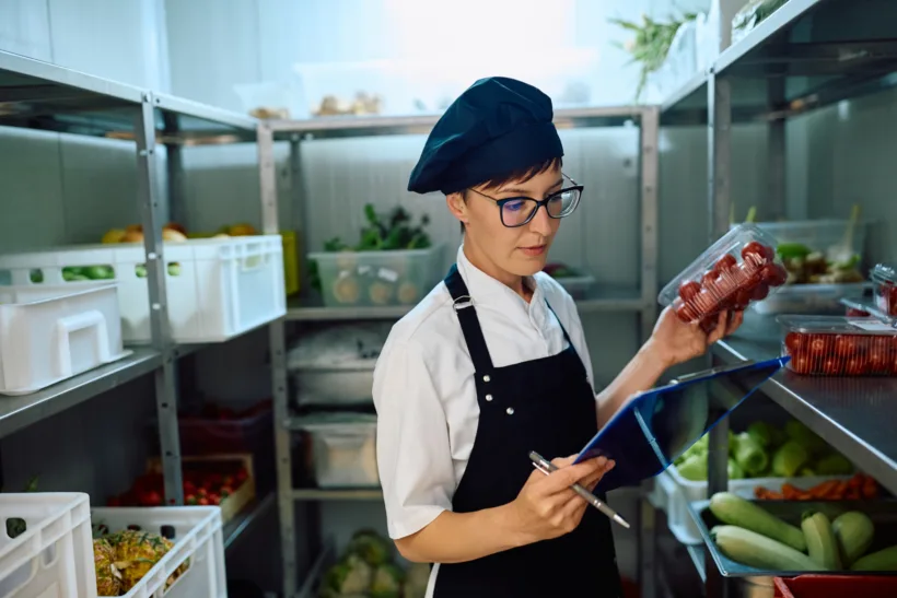 Stock counting food and drink business